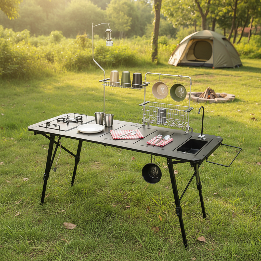 Camping Cooking Portable - Portable Aluminum Alloy Igt Table Outdoor
