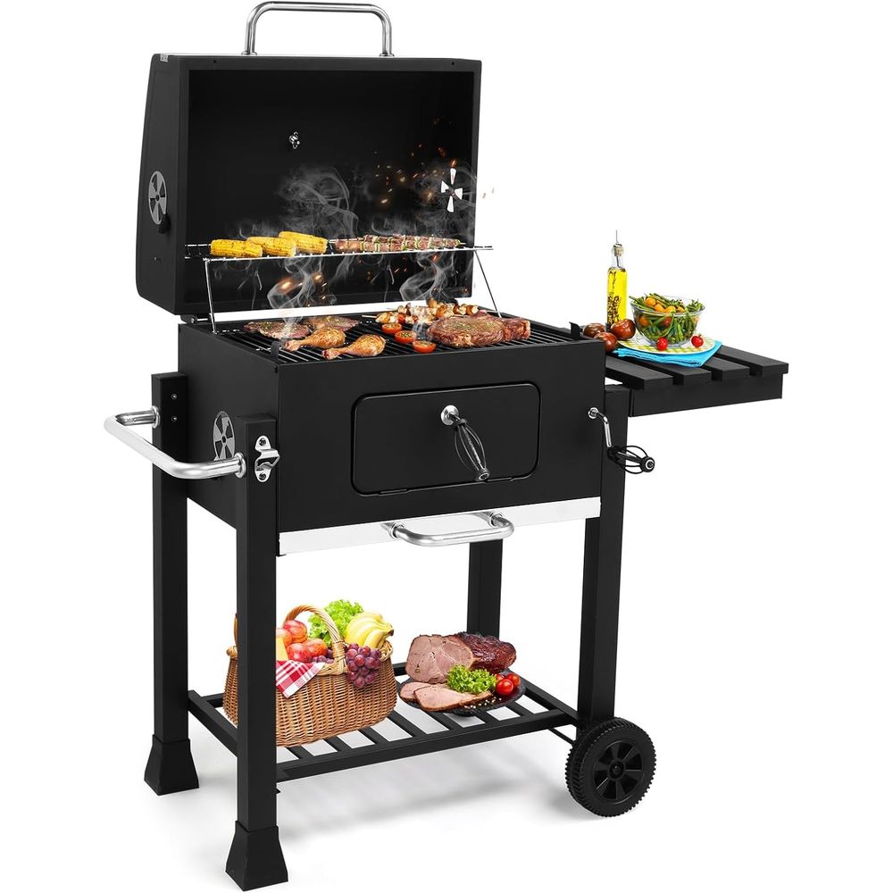 Camp Grill Portable Folding - Portable Charcoal BBQ Grill with Adjustable