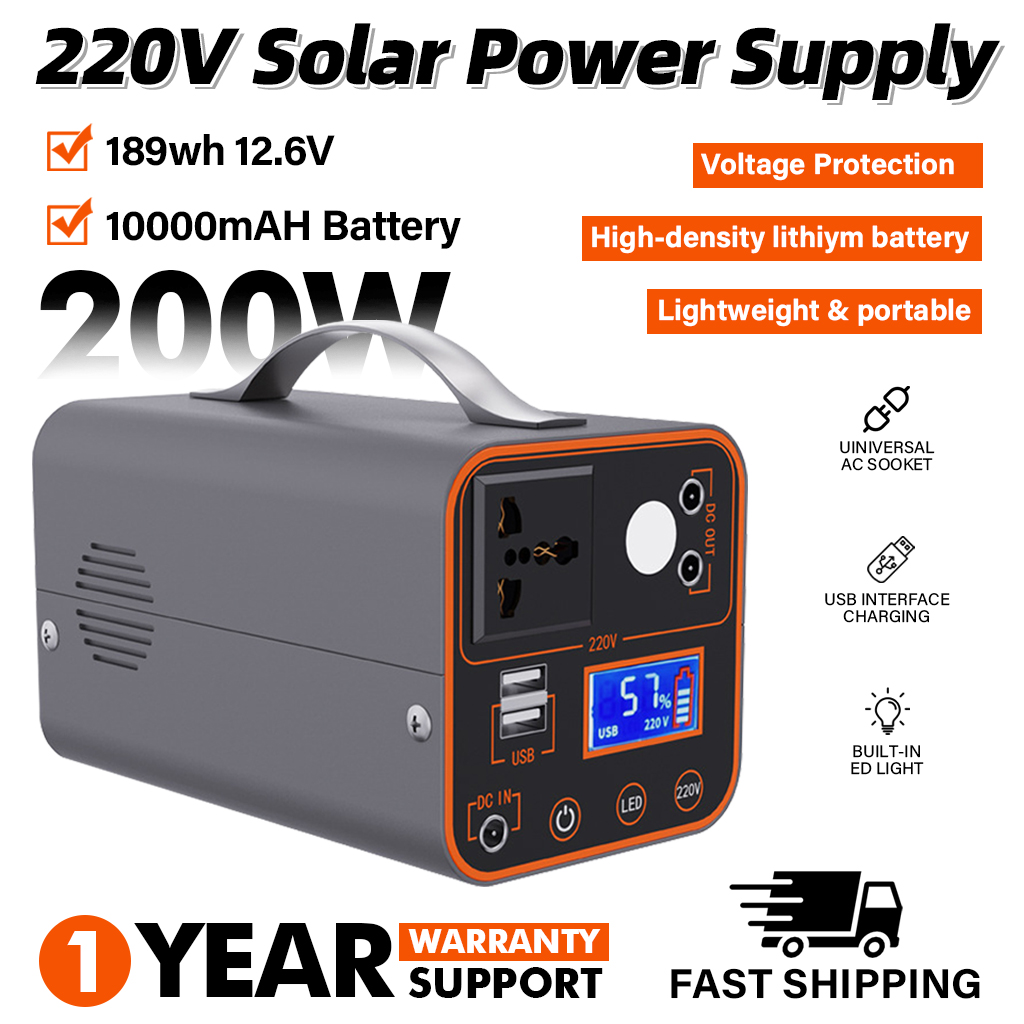 Camping Cooking Utensils Kit - 200W Portable Power Station 220V with