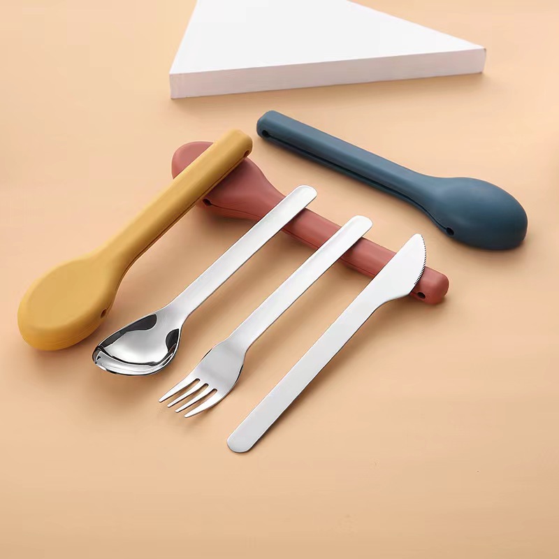 Camping Cooking Utensils Kit - 3-Piece Portable Flatware Pocket Utensils Set