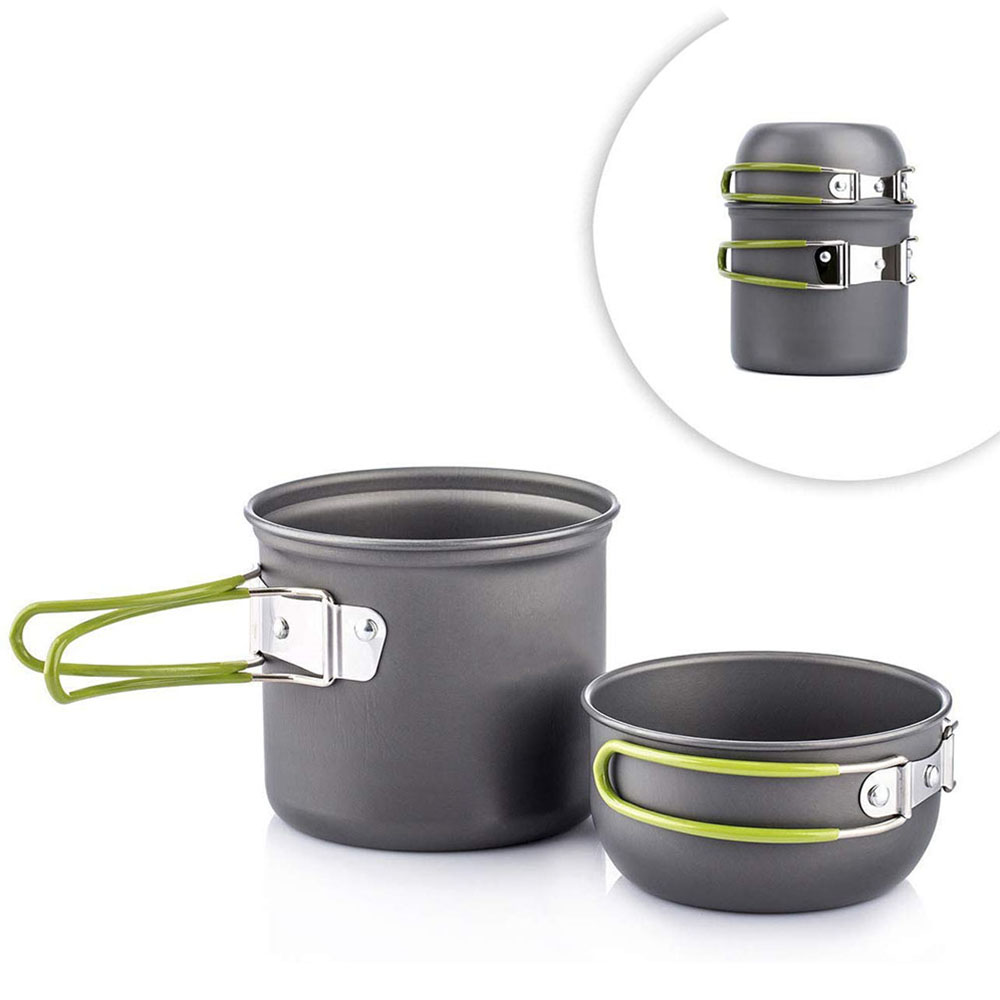 Camping Cooking Hardware - Ultralight Camping Pots Cookware Set Portable