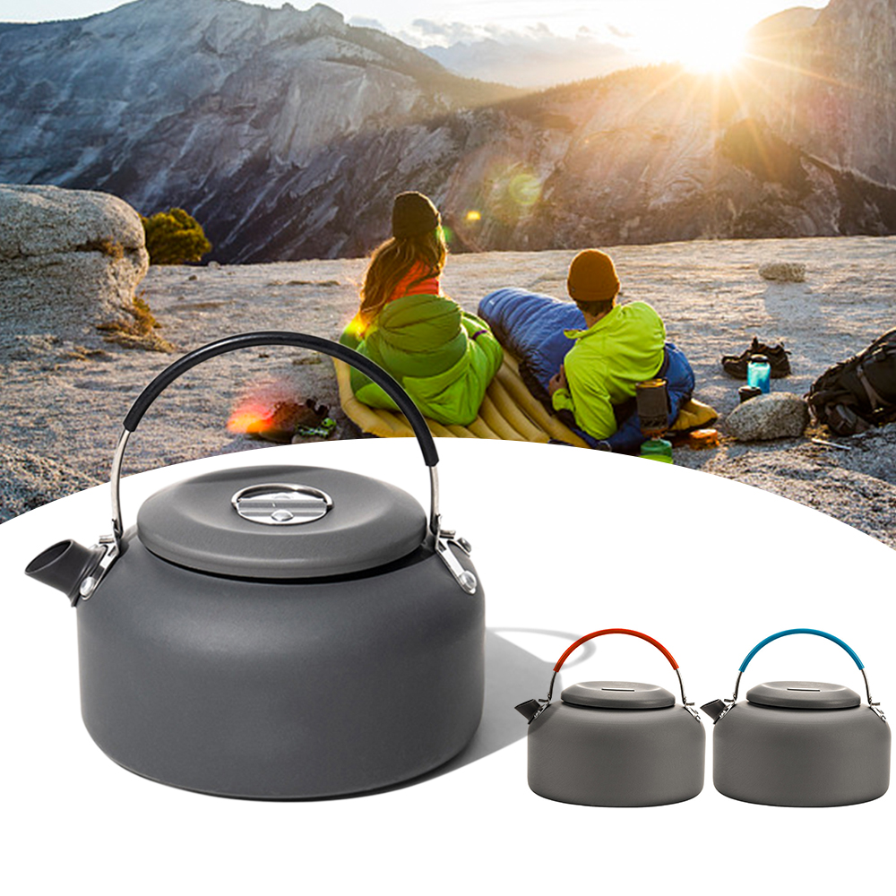 Camping Cooking Accessories - 0.8L/1.4L Outdoor Lightweight Aluminum Teapot Kettle