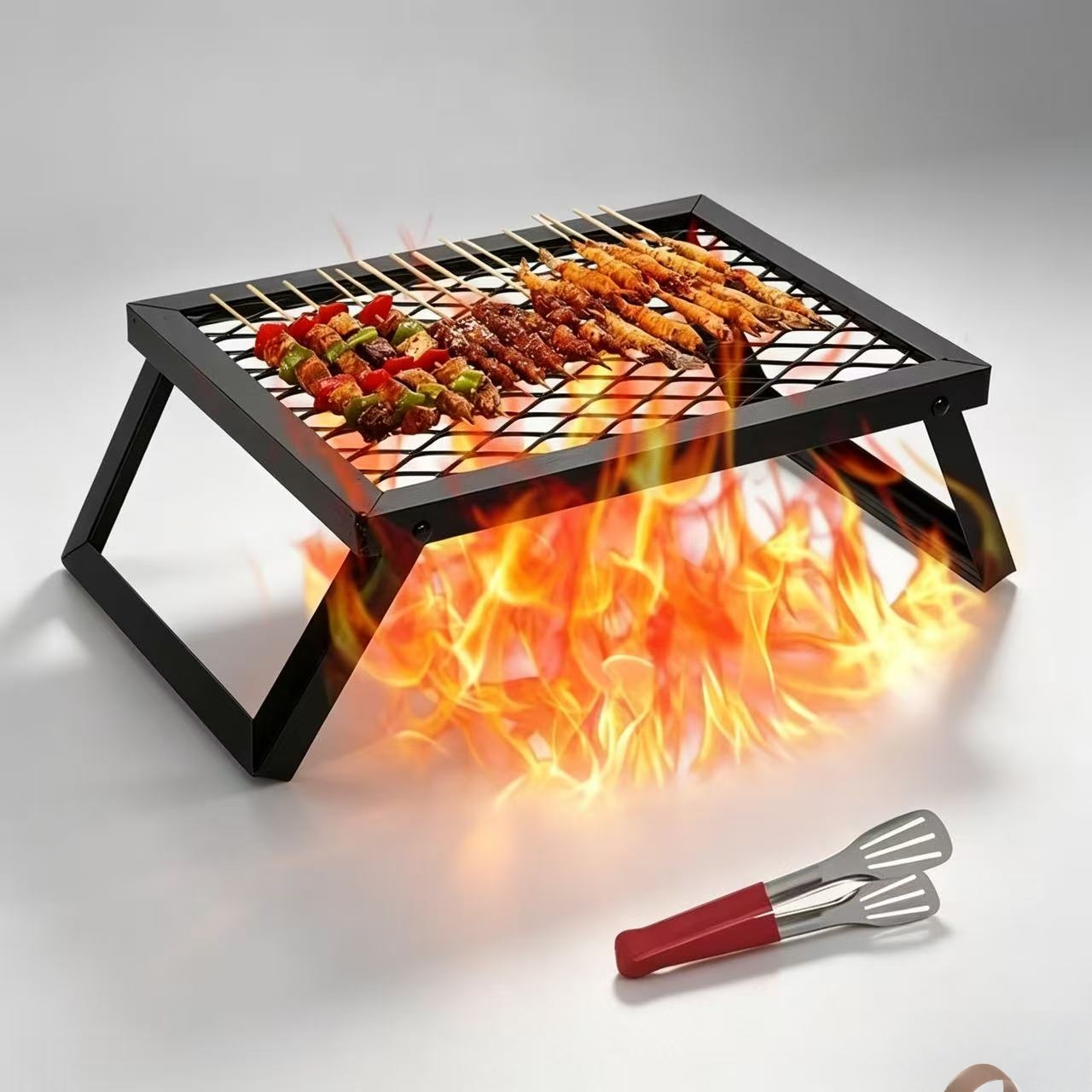Camp Grill Portable Folding - Portable folding barbecue grill, barbecue grill,