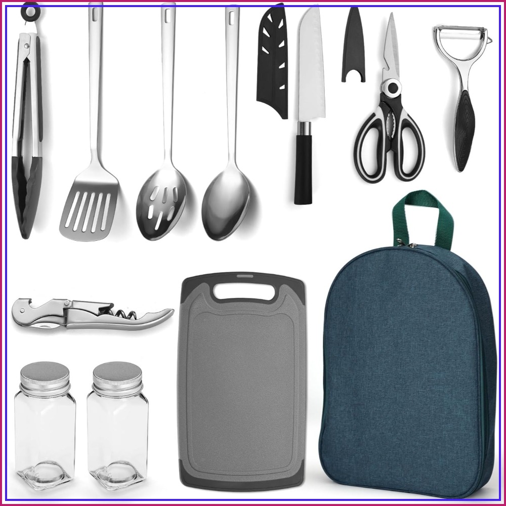 Camping Cooking Utensils Kit - Camping Cooking Utensil Set 10 Piece,
