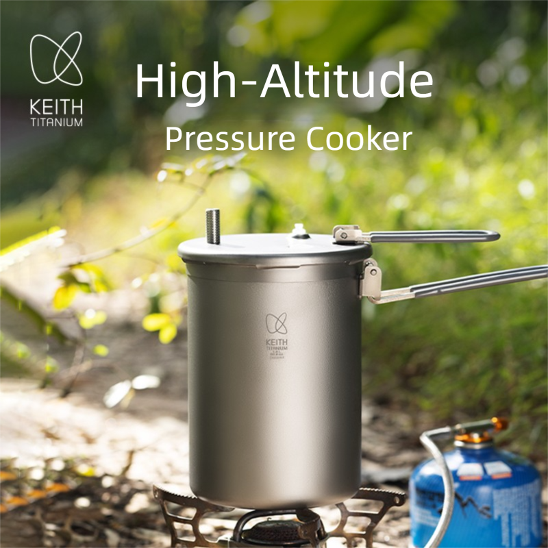 Camping Cooking Hardware - Keith Pure Titanium Outdoor Pressure Cooker