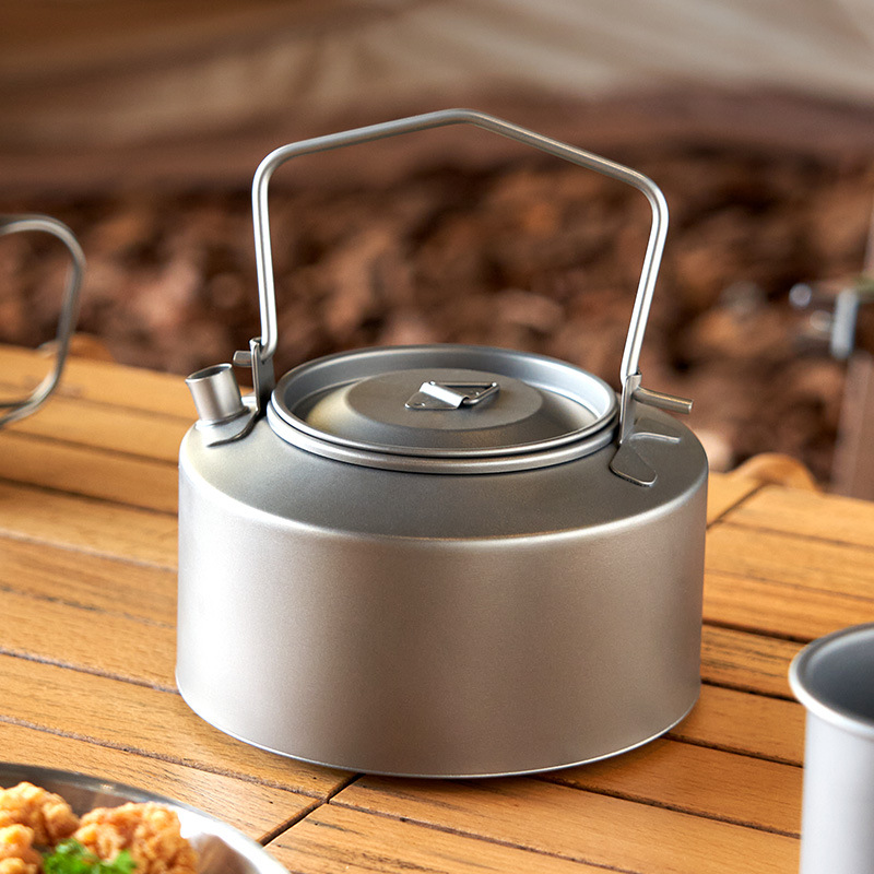 Camping Cooking Kitchen - Camping Water Cooking Kettle Titanium Kettle