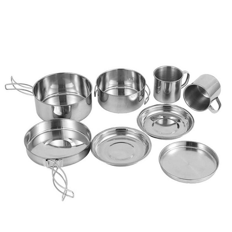 8pcs/set Stainless Steel Outdo - Camping Cooking Hardware recension och pris
