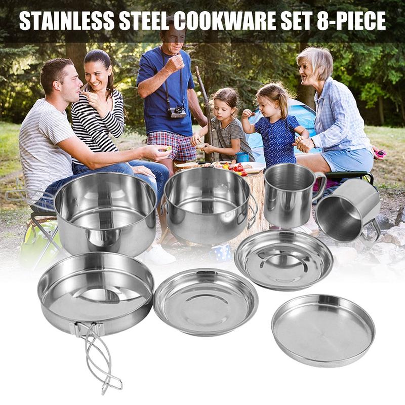 8pcs/set Stainless Steel Outdo - Camping Cooking Hardware recension och pris