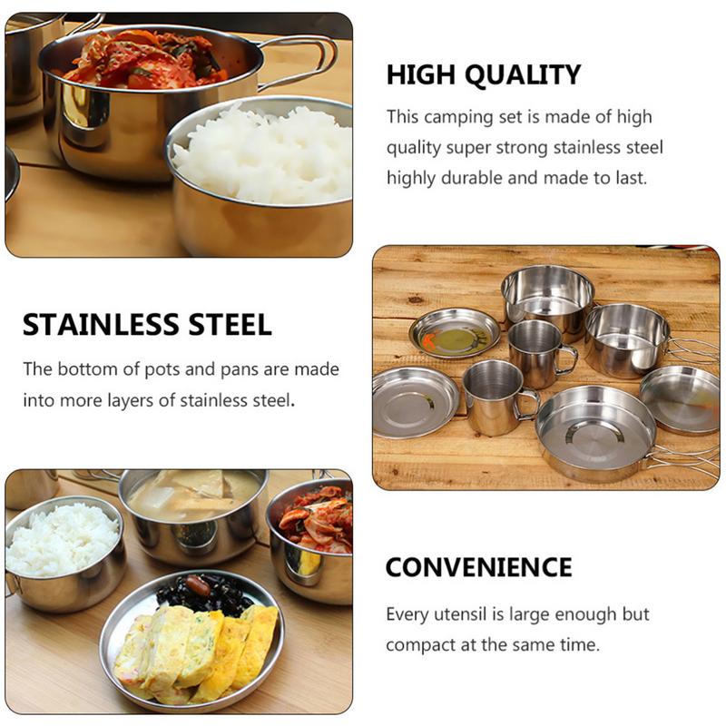 8pcs/set Stainless Steel Outdo - Camping Cooking Hardware recension och pris