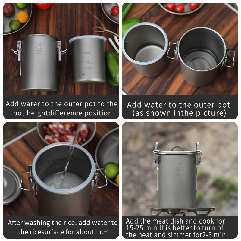 KEITH Pure Titanium Rice Cooke - Camping Cooking Kitchen recension och pris