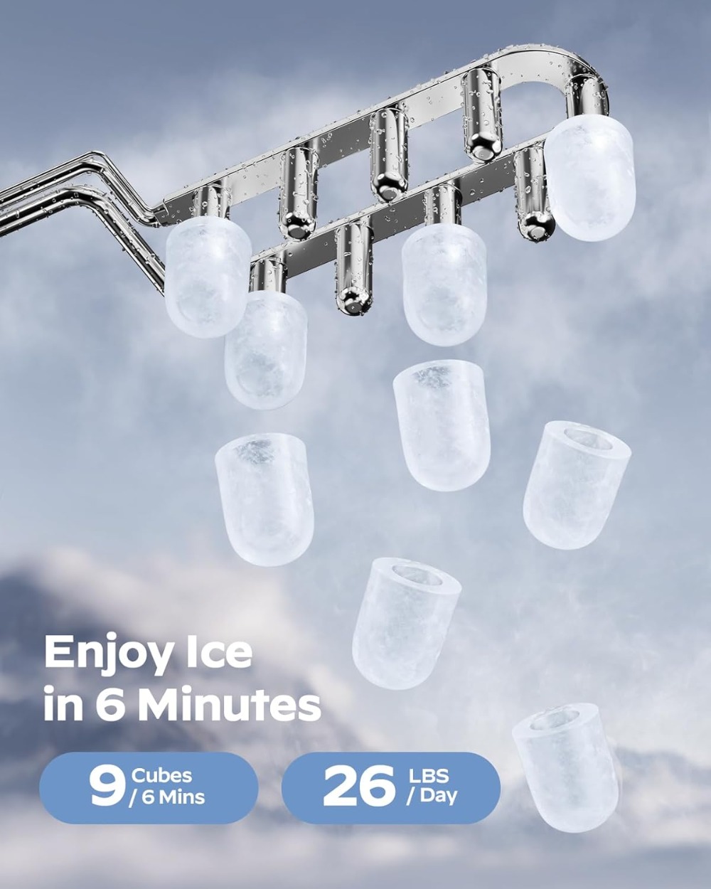 Ice Maker Countertop: 9 Cubes  - Camping Cooking Kitchen recension och pris