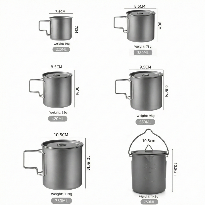 Titanium Camping Mug with Fold - Camping Cooking Hardware recension och pris