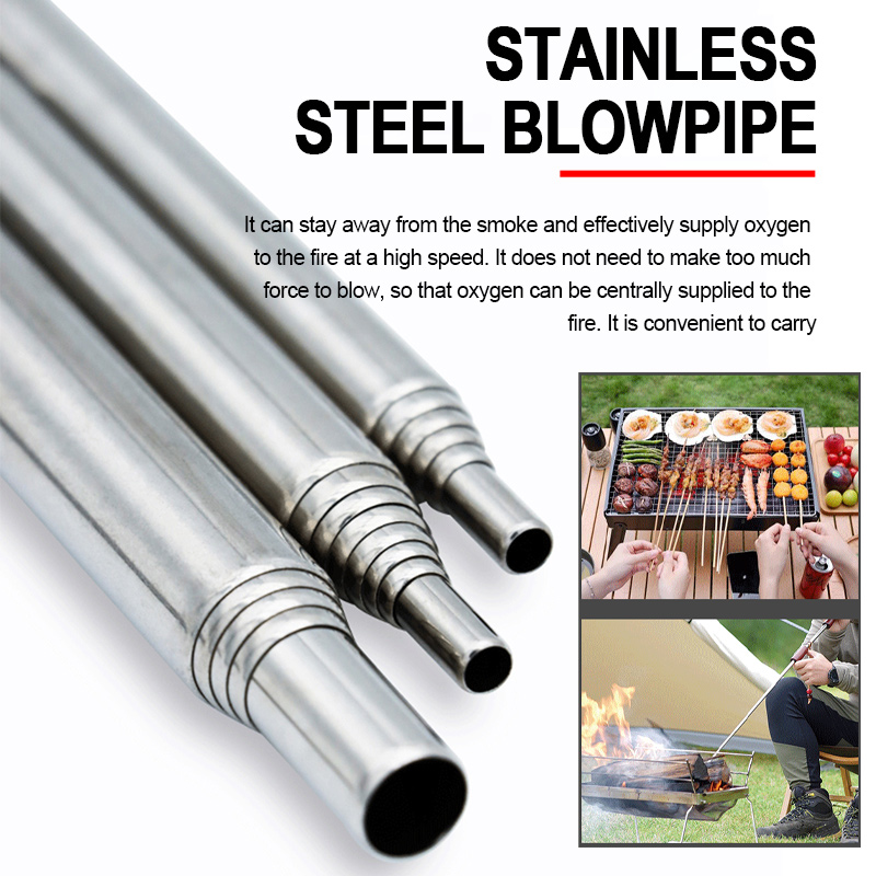 Blow Fire Tube Mouth Blowpipe  - Camping Cooking Candle recension och pris