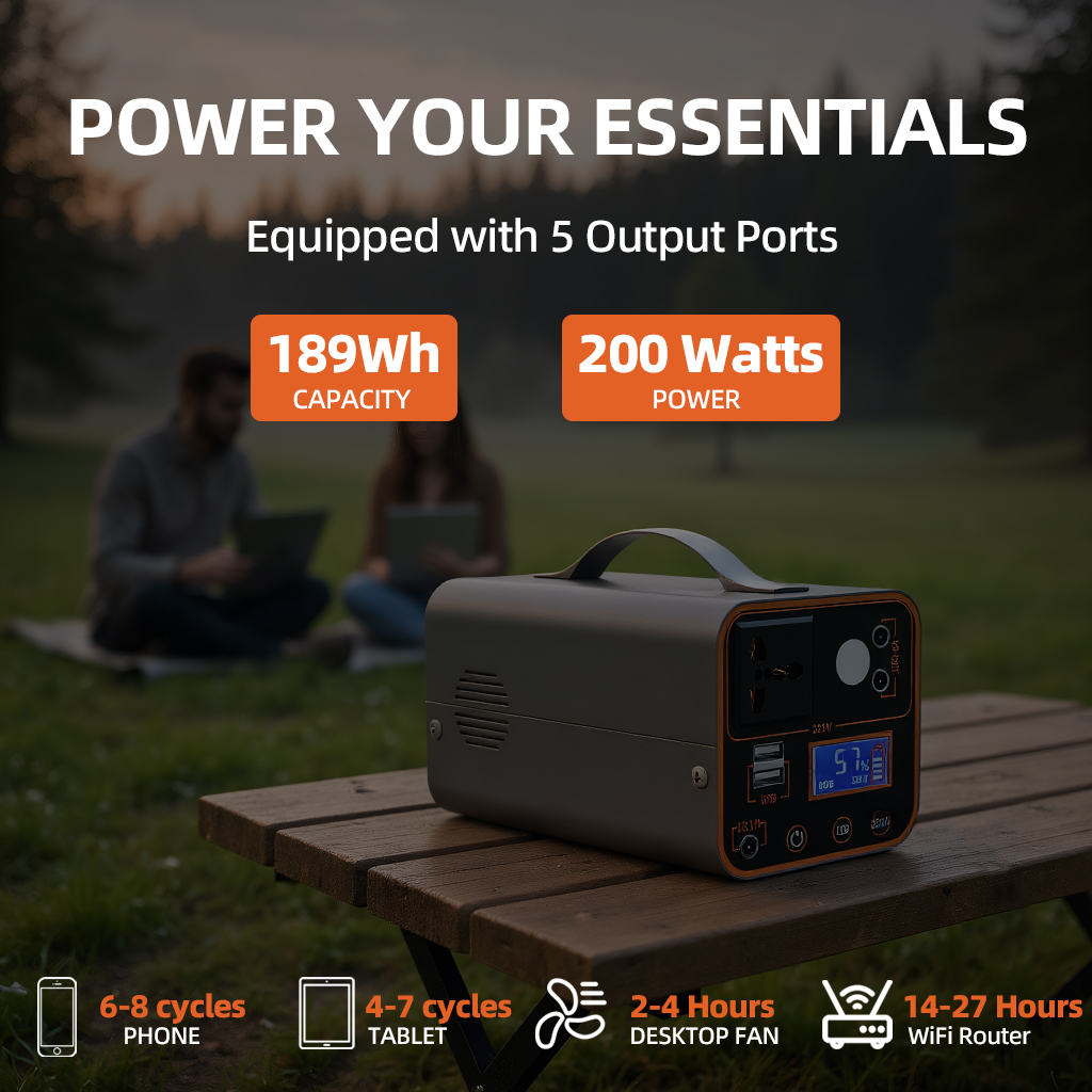 200W Portable Power Station 22 - Camping Cooking Utensils Kit recension och pris