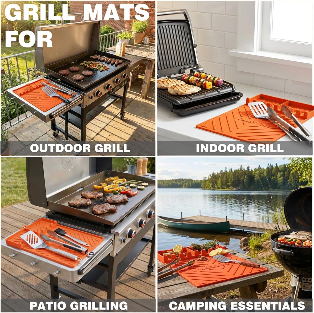 Silicone Grill Mats for Blacks - Camping Cooking Kitchen recension och pris