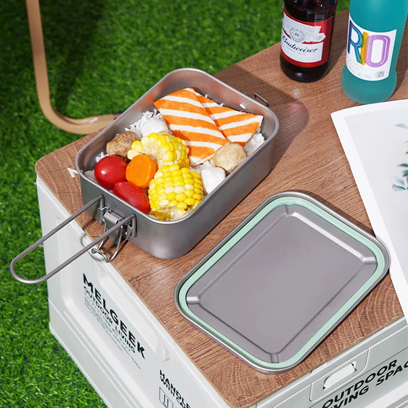 800ml/1200ml Healthy Titanium  - Camping Cooking Container recension och pris
