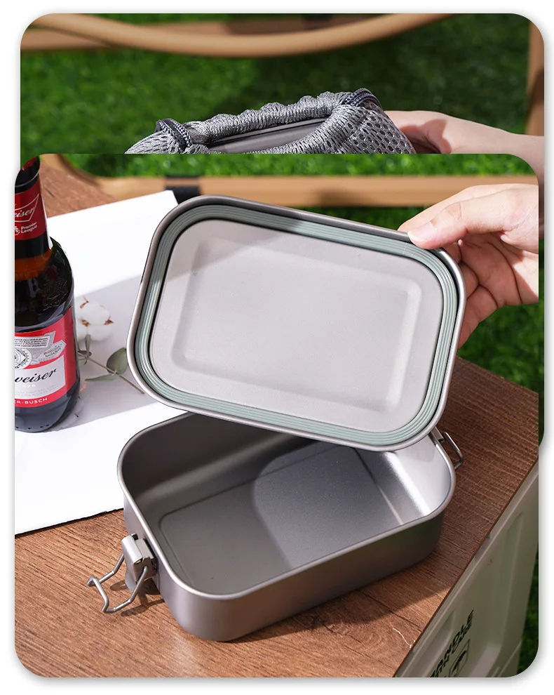 800ml/1200ml Healthy Titanium  - Camping Cooking Container recension och pris