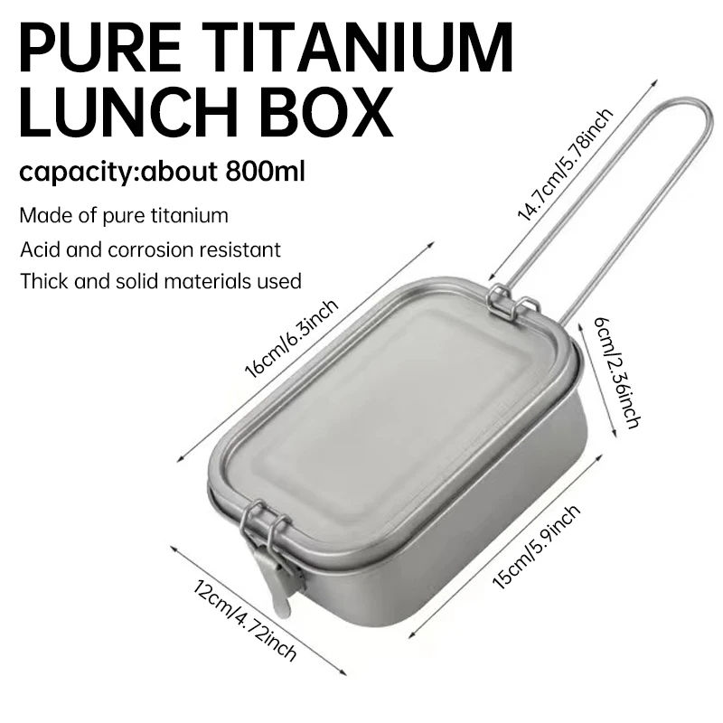 800ml/1200ml Healthy Titanium  - Camping Cooking Container recension och pris