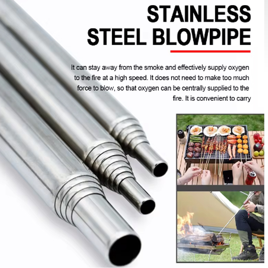 Stainless Steel Blowpipe Pocke - Camping Cooking Candle recension och pris