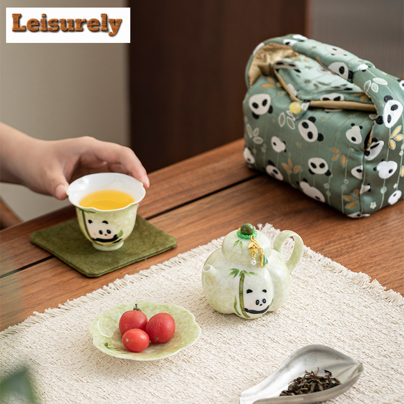 Hand-painted Panda Travel Tea  - Camping Cooking Accessories recension och pris