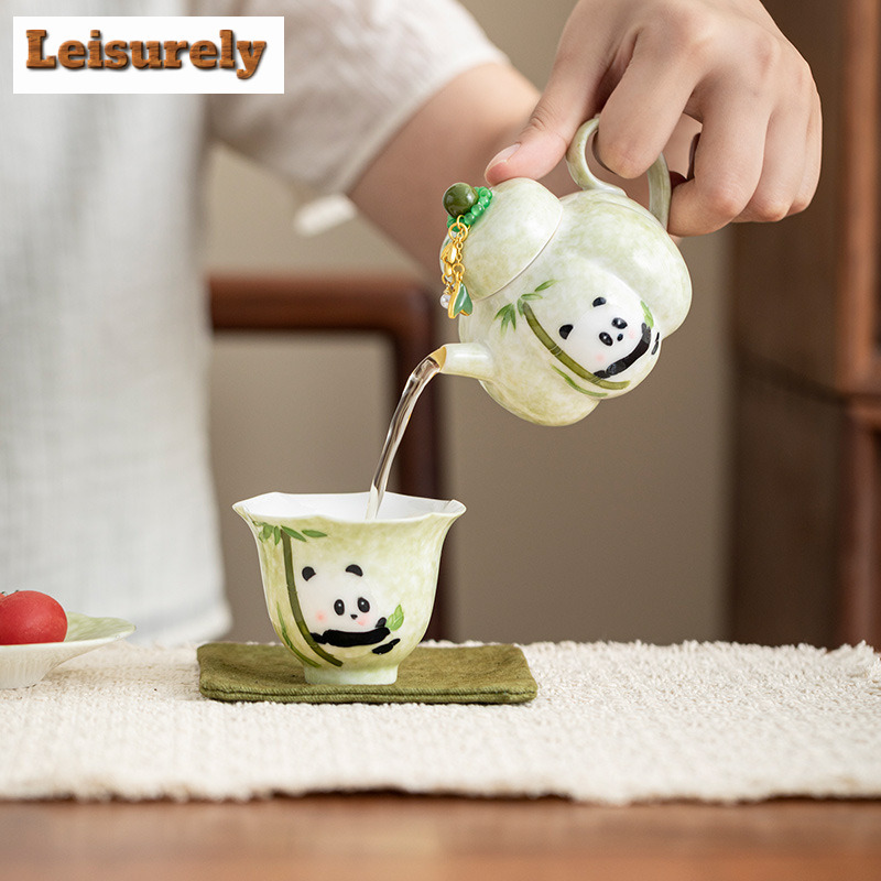 Hand-painted Panda Travel Tea  - Camping Cooking Accessories recension och pris