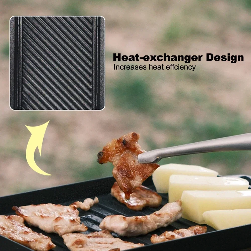 Mini Grill Plate Set Thickened - Camping Cooking Candle recension och pris