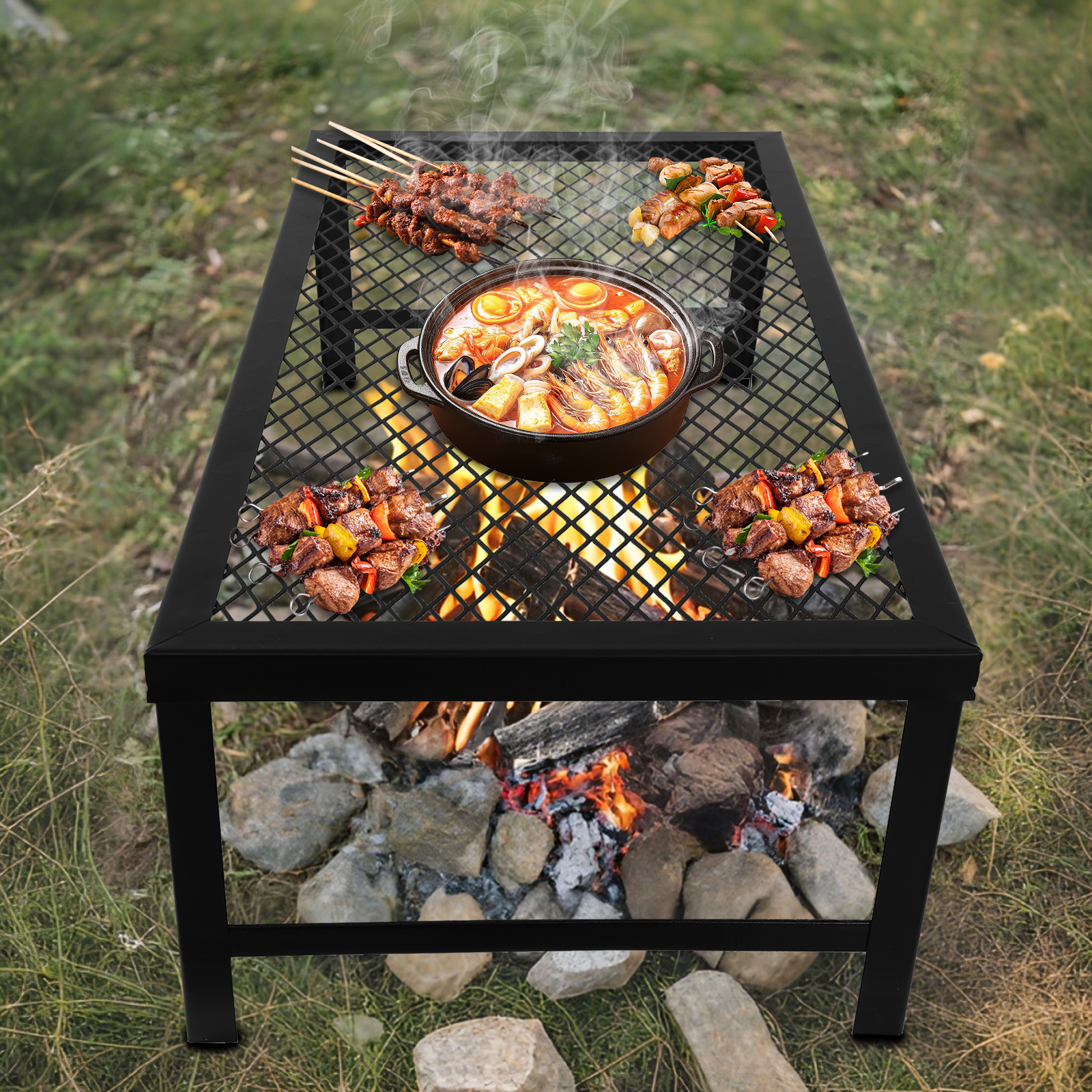 Portable Foldable Camping Gril - Camping Cooking Portable recension och pris