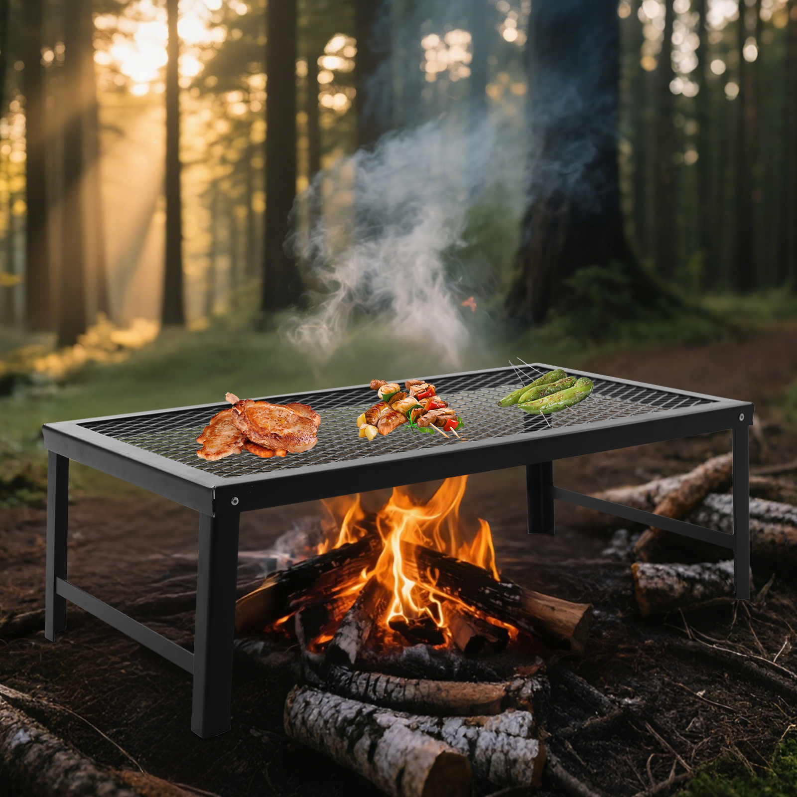 Portable Foldable Camping Gril - Camping Cooking Portable recension och pris