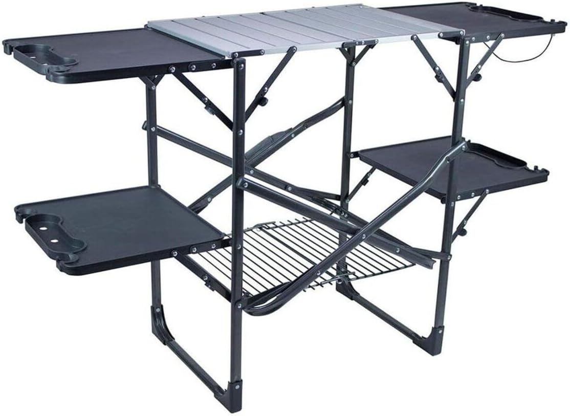 Slim-Fold Cook Station Portabl - Camping Cooking Table With Storage recension och pris