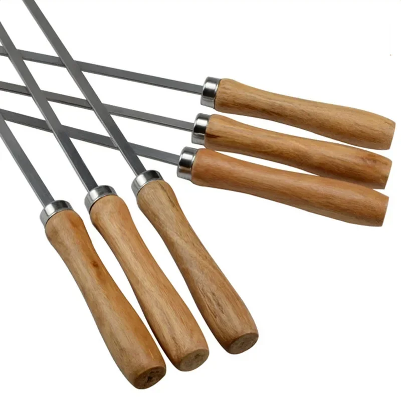 6Pcs 42cm Stainless Steel Flat - Camping Cooking Candle recension och pris
