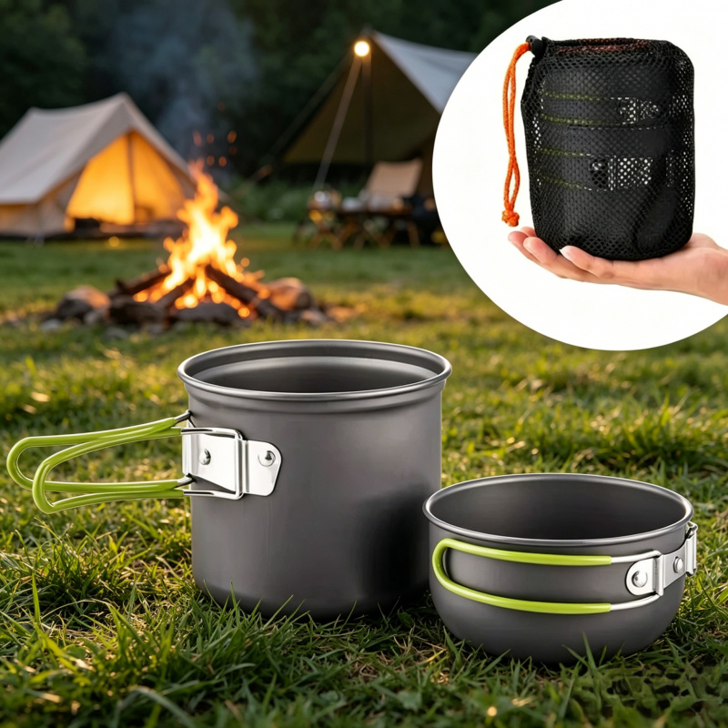 Ultralight Camping Pot Set Out - Camping Cooking Utensils Kit recension och pris