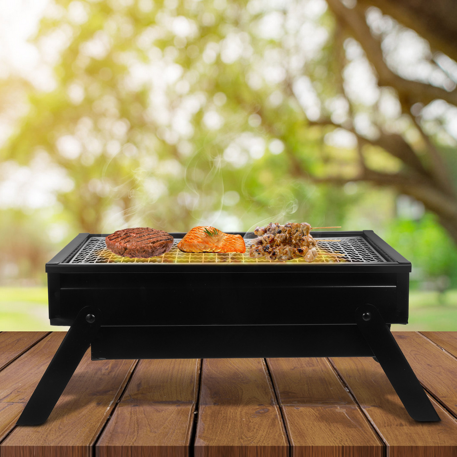 Portable Folding Charcoal Gril - Camp Grill Portable Folding recension och pris