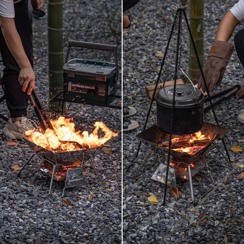 CAMPINGMOON Stainless Steel Fo - Camp Grill Portable Folding recension och pris
