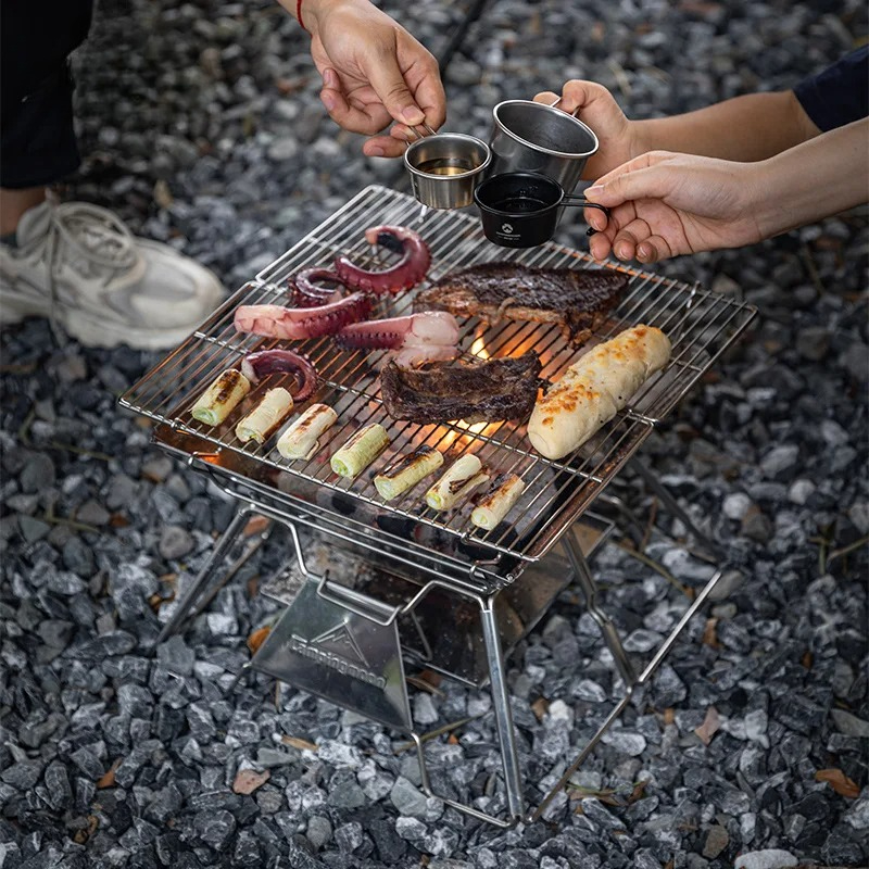 CAMPINGMOON Stainless Steel Fo - Camp Grill Portable Folding recension och pris