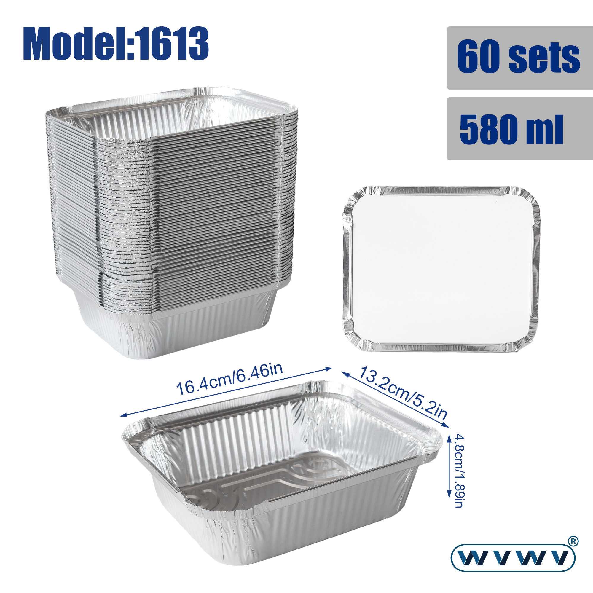 60Pcs 560ml Disposable Aluminu - Camping Cooking Container recension och pris