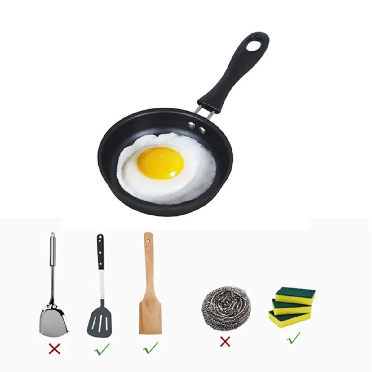 Mini Frying Pan with Handle Po - Camping Cooking Candle recension och pris