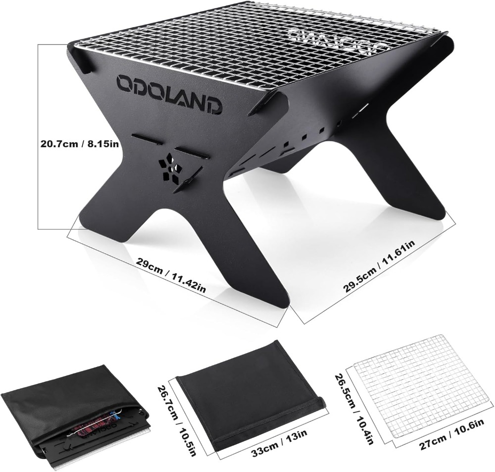 Portable Folding Charcoal Gril - Camp Grill Portable Folding recension och pris