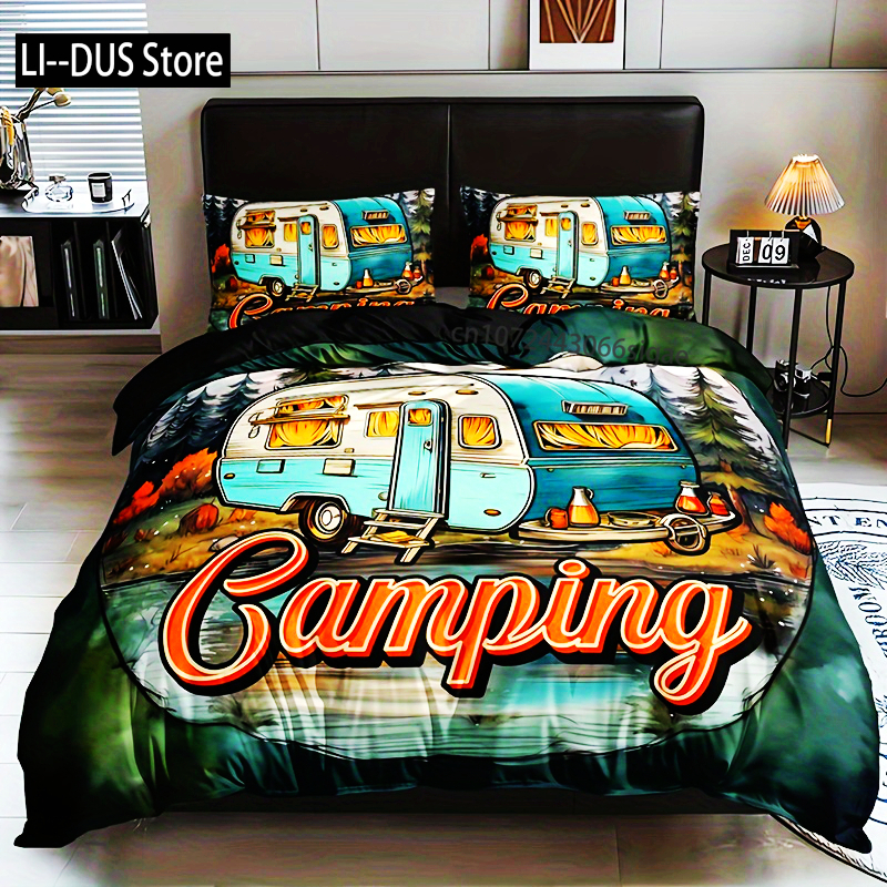 Camping Car Letter Print Beddi - Camping Cooking Utensils Kit recension och pris