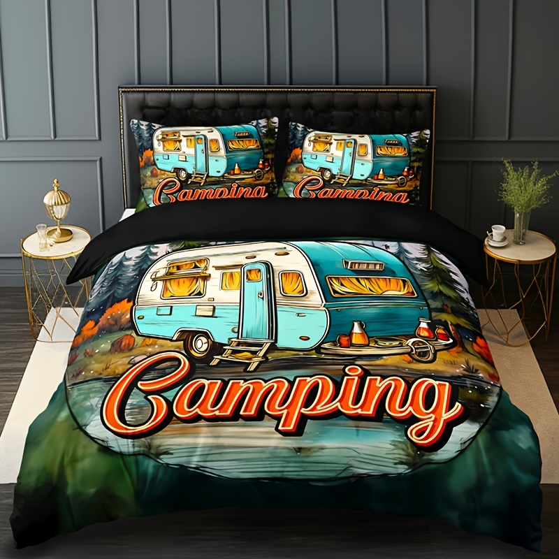 Camping Car Letter Print Beddi - Camping Cooking Utensils Kit recension och pris
