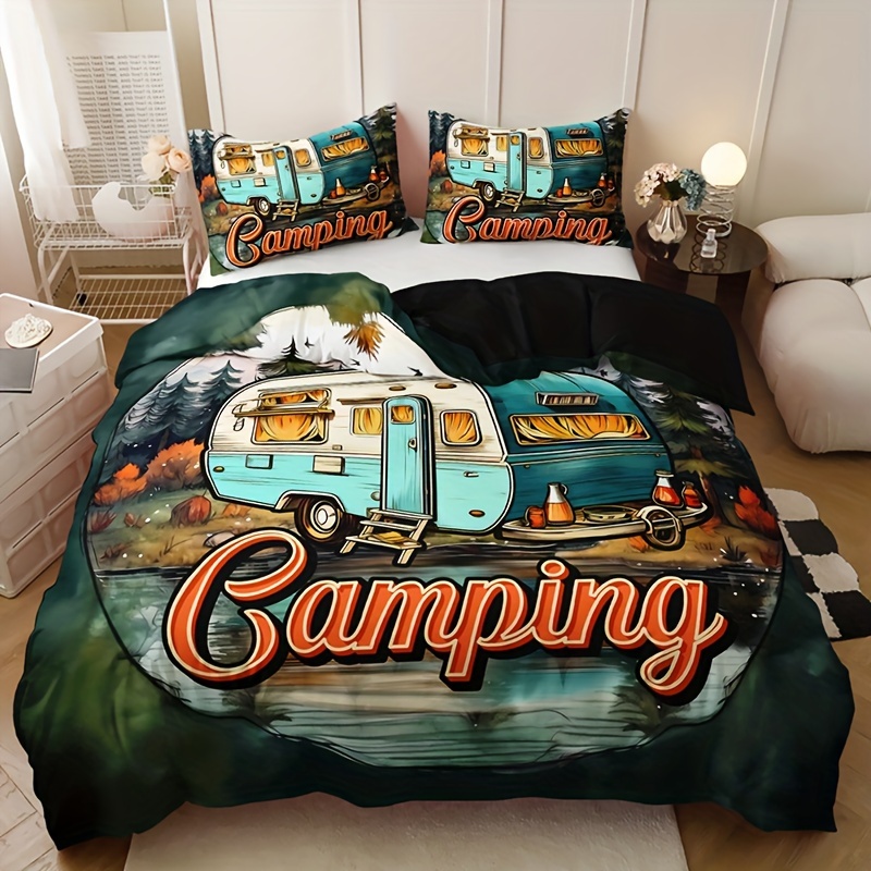 Camping Car Letter Print Beddi - Camping Cooking Utensils Kit recension och pris