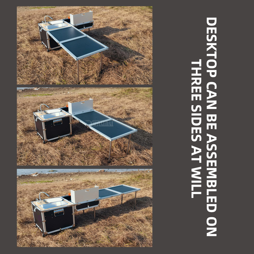 Outdoor movable kitchen Cookin - Camping Cooking Table With Storage recension och pris