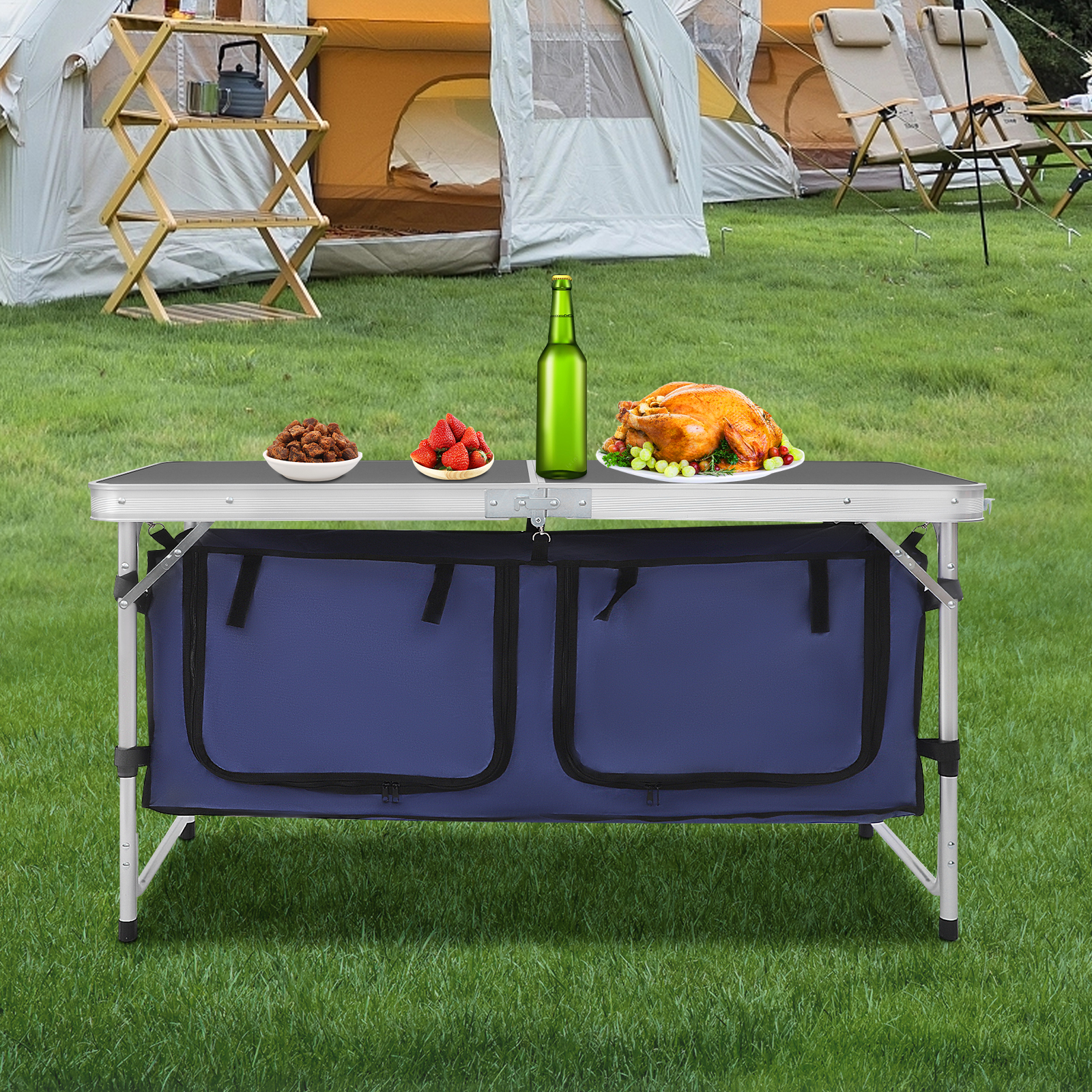 Camping Folding Table Cooking  - Camping Cooking Table With Storage recension och pris