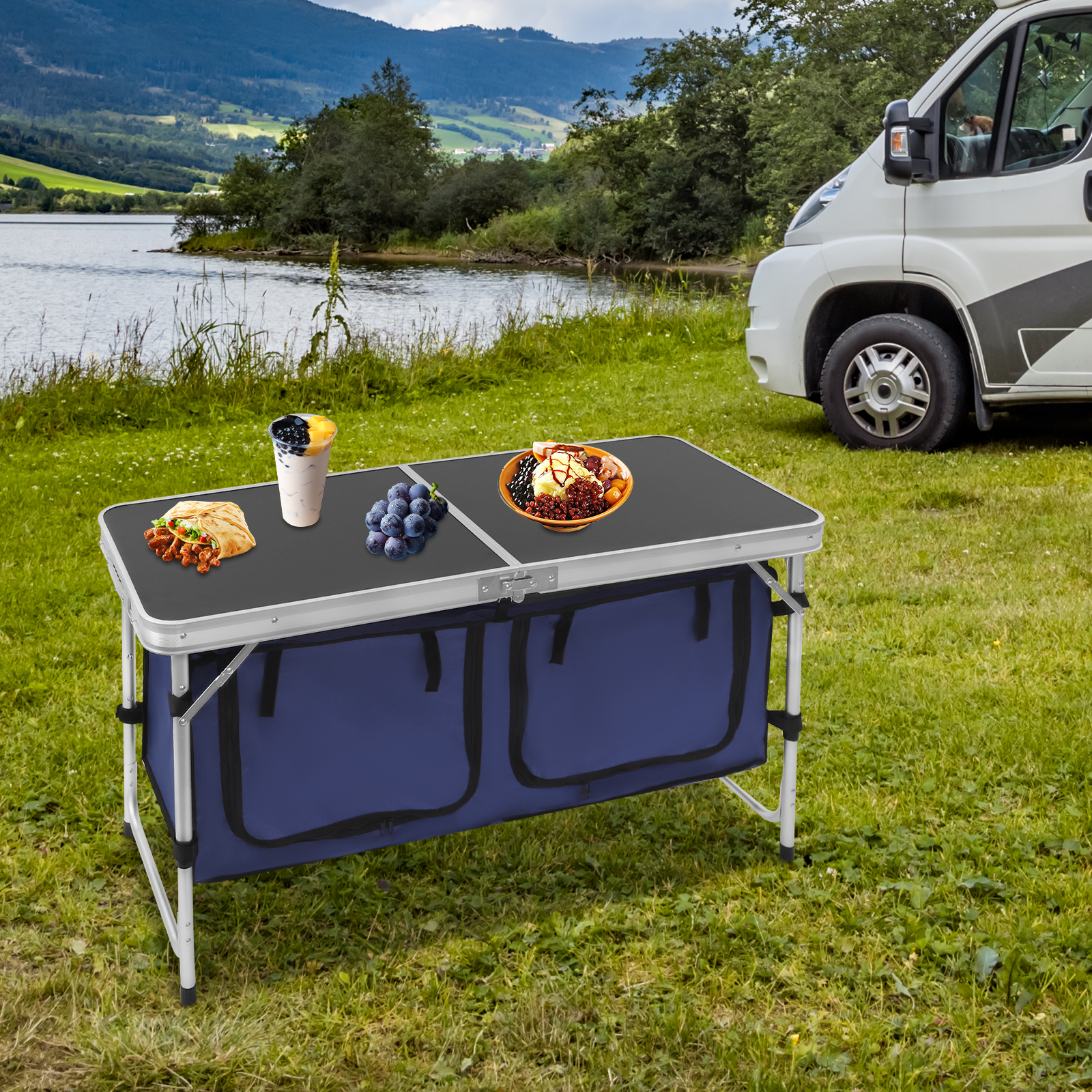 Camping Folding Table Cooking  - Camping Cooking Table With Storage recension och pris