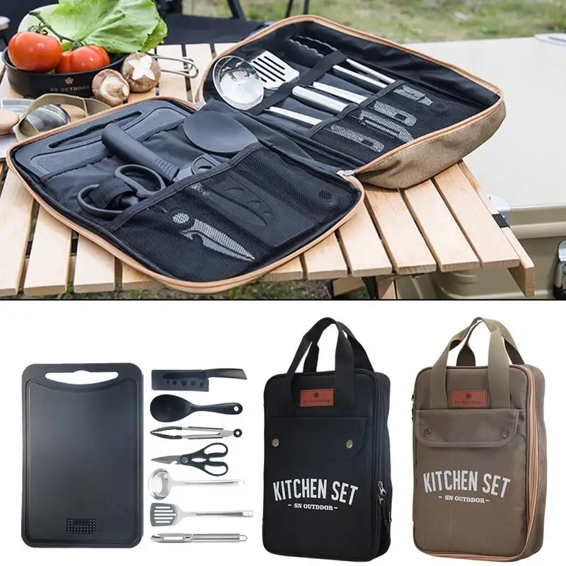 8pcs Camping Kitchen Cookware  - Camping Cooking Hardware recension och pris