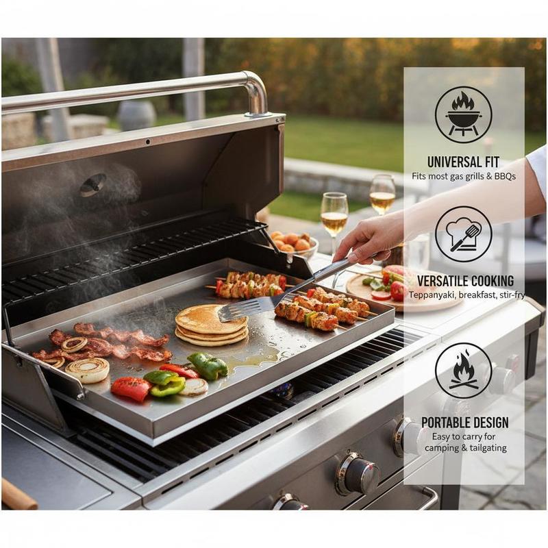 Flat Top Grill Plate 23x16 inc - Camping Cooking Accessories recension och pris