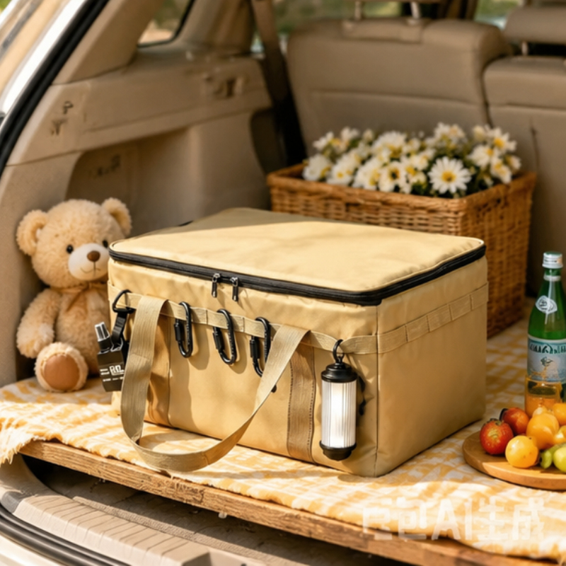 30L Khaki Foldable Oxford Tact - Camping Cooking Table With Storage recension och pris