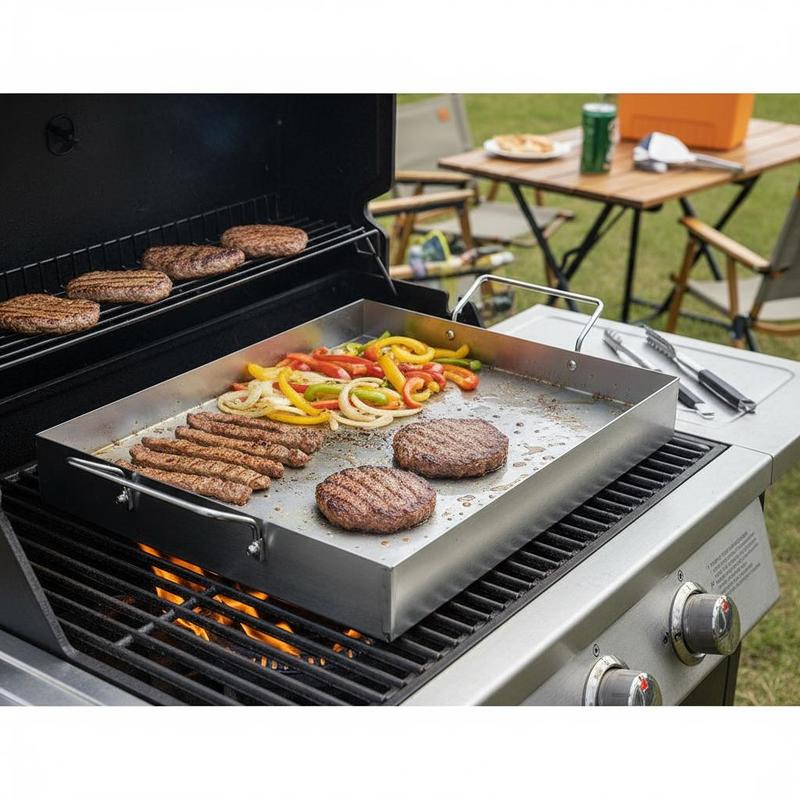 Free Shipping-Rectangular Flat - Camping Cooking Portable recension och pris
