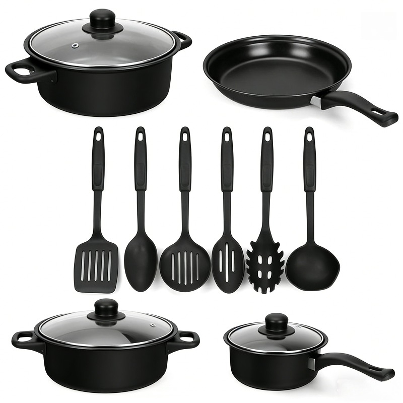 13PCS Nonstick Cookware Set Ca - Camping Cooking Candle recension och pris