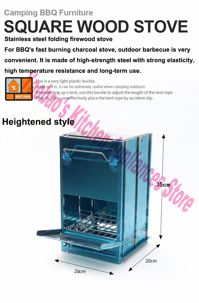 Wood Stove Outdoor Camping Equ - Camping Cooking Portable recension och pris