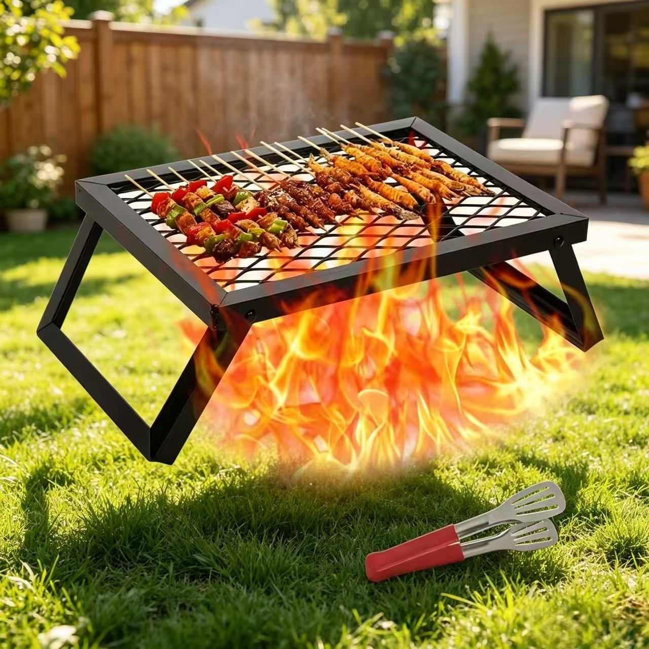 Portable folding barbecue gril - Camp Grill Portable Folding recension och pris